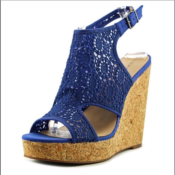 Lucky Brand Shoes - Lucky Brand Canvas Blue Cork Wege